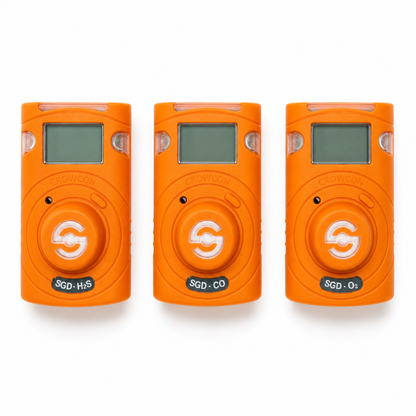 Crowcon Clip SGD gas detector range — H2S hydrogen sulfide CO carbon monoxide O2 oxygen variants — UAE stock