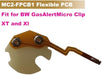 MC2-FPCB1 BW Flex PCB close-up showing copper flexible circuit board connector for GasAlertMicroClip XT oxygen sensor, Abu Dhabi Dubai UAE