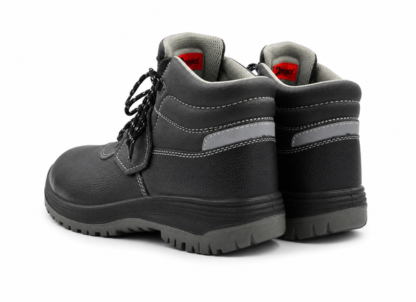 Remart DPU-1402 pair black steel toe safety boots barton print leather high ankle Abu Dhabi Dubai