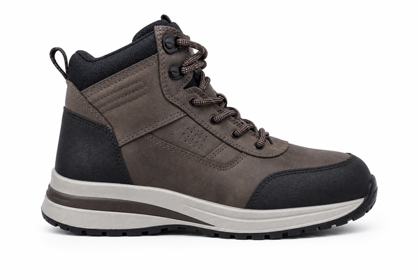 Remart TP-DB dark brown high ankle safety boot side view Kevlar midsole anti-slip sole UAE